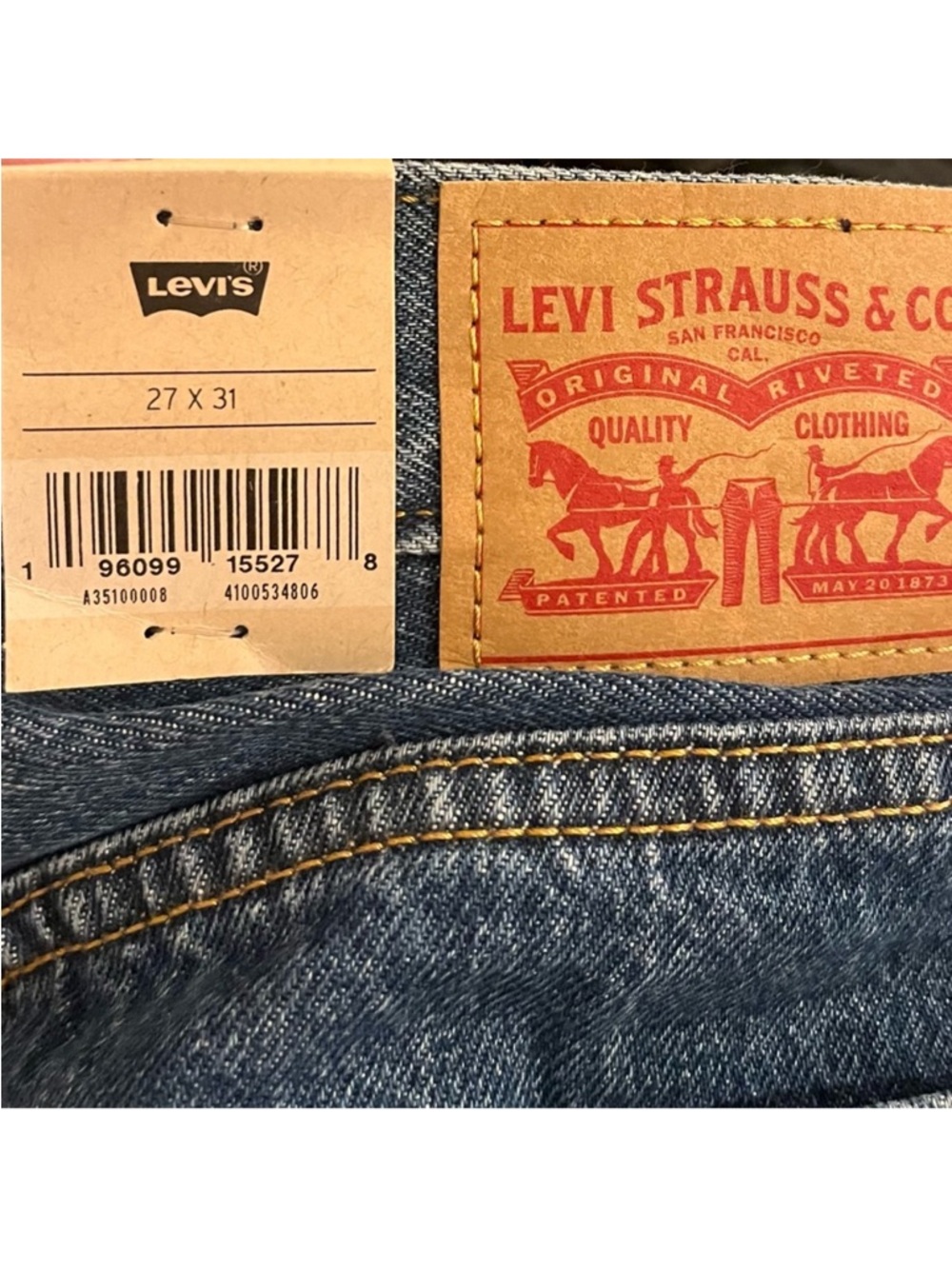 🆕- Levi's Medium Indigo '94 Baggy Jeans. Size: 27 - Picture 8 of 12